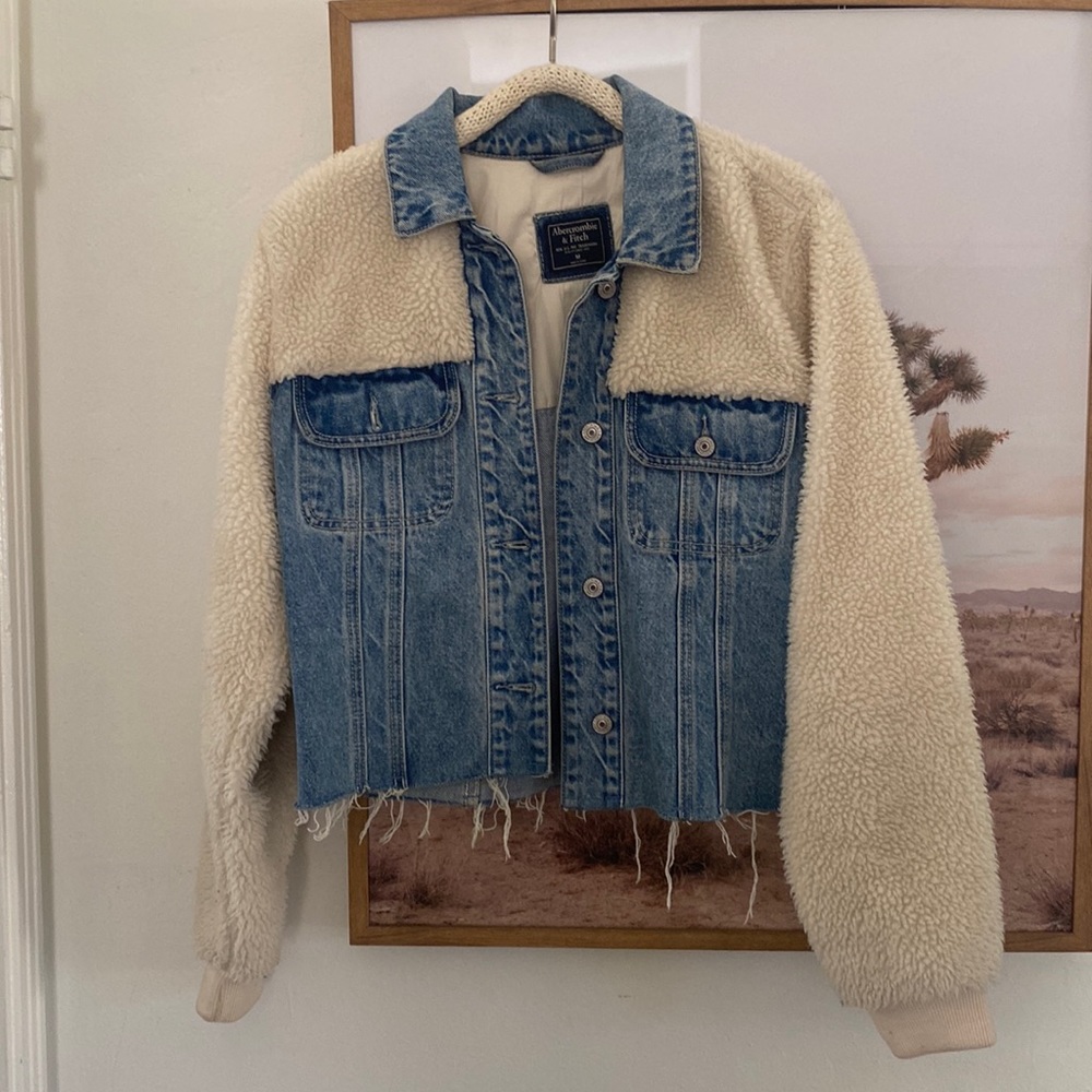 Abercrombie denim jacket with Sherpa